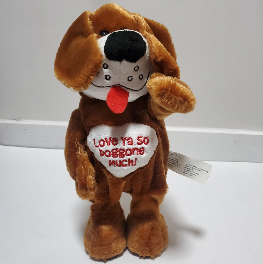 Gemmy Animated Singing Dancing Dog Love Ya So Doggone Much Valentine's Day Decor